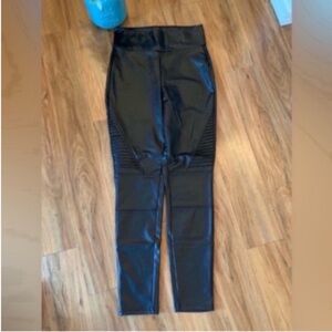 ~NWOT Black High-Waisted Faux Leather Motorcycle Pants~